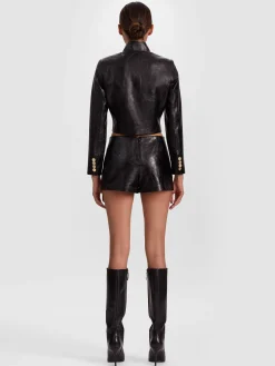 Alice and Olivia EMERSON VEGAN MILITARY JACKET