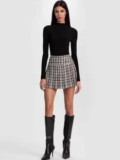 Alice and Olivia EMILIE TWEED MINI SKIRT
