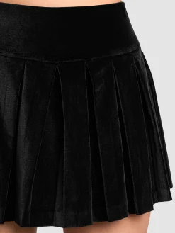 Alice and Olivia EMILIE VELVET MINI SKORT