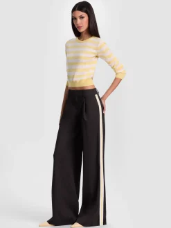 Alice and Olivia ERIC PANT WITH SIDE STRIPE