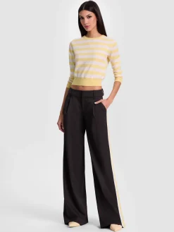 Alice and Olivia ERIC PANT WITH SIDE STRIPE
