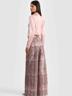 Alice and Olivia ERIC VEGAN SNAKESKIN PANT