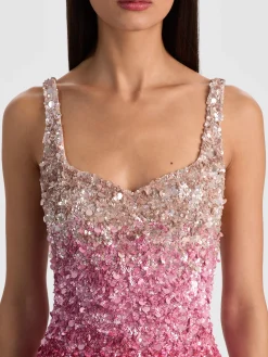 Alice and Olivia EVE EMBELLISHED MINI DRESS