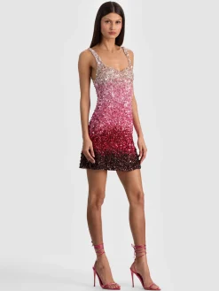 Alice and Olivia EVE EMBELLISHED MINI DRESS