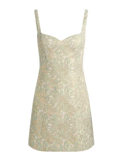 Alice and Olivia EVE EMBROIDERED MINI DRESS