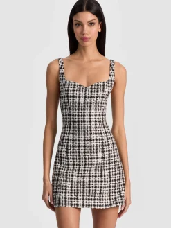 Alice and Olivia EVE TWEED MINI DRESS