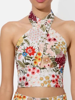 Alice and Olivia EVELINA CROP TOP