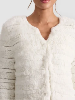 Alice and Olivia FAWN FAUX FUR JACKET