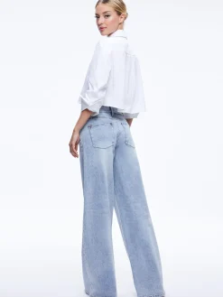Alice and Olivia FINELY CROPPED BUTTON DOWN