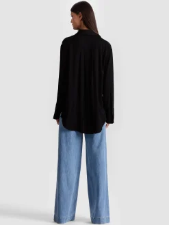 Alice and Olivia FINELY OVERSIZED BUTTON DOWN