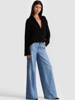 Alice and Olivia FINELY OVERSIZED BUTTON DOWN