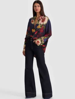 Alice and Olivia FINELY OVERSIZED BUTTON DOWN