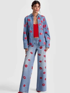 Alice and Olivia FINELY OVERSIZED BUTTON DOWN