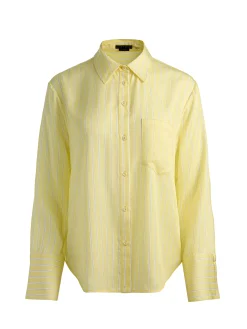 Alice and Olivia FINELY PINSTRIPED BUTTON DOWN