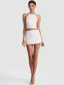 Alice and Olivia GATZ EMBELLISHED TOP