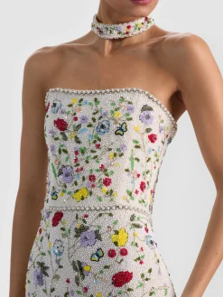 Alice and Olivia GEORGIE EMBELLISHED GOWN