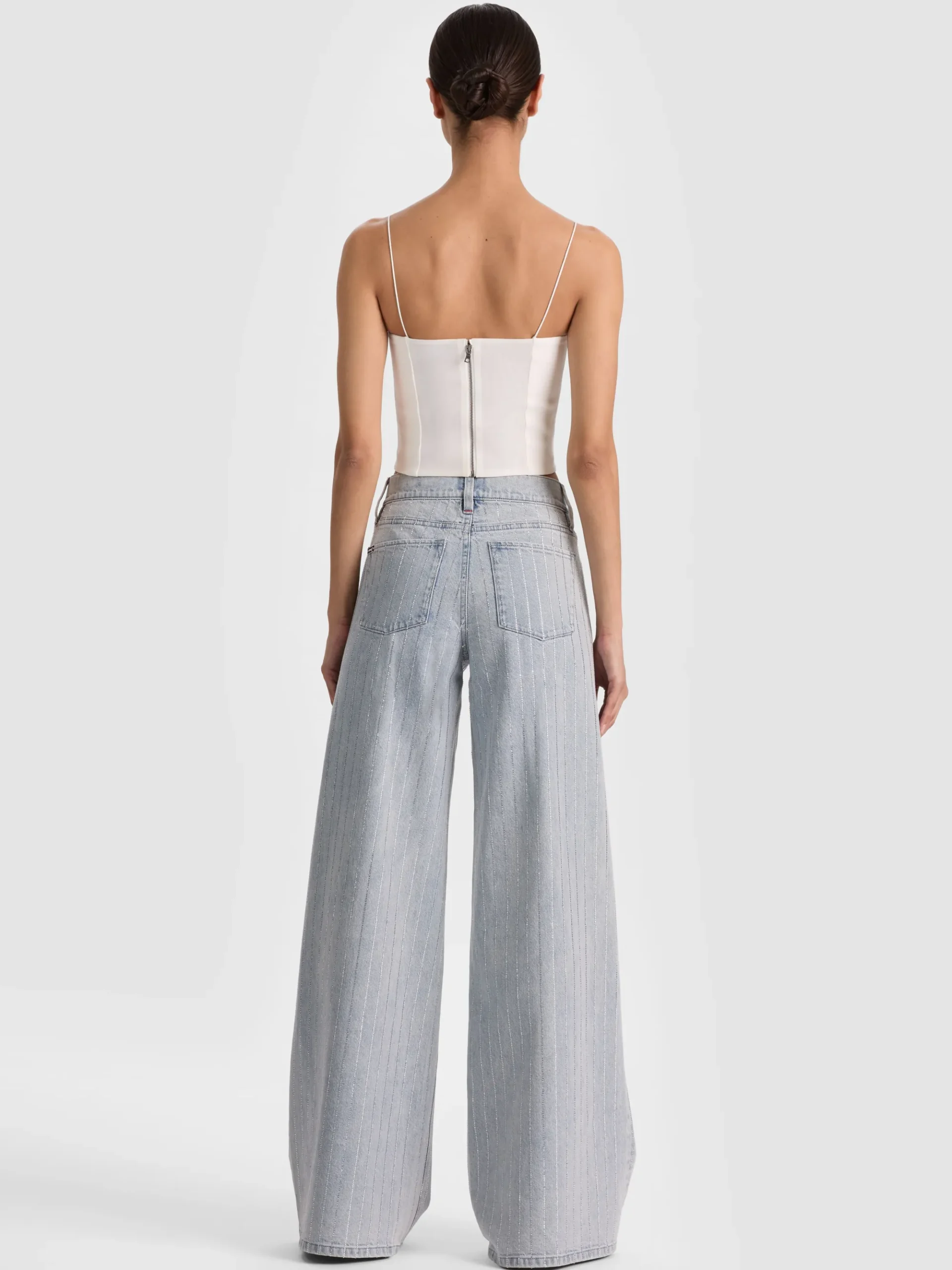 Alice and Olivia HALLIE EMBELLISHED PEEKABOO TOP