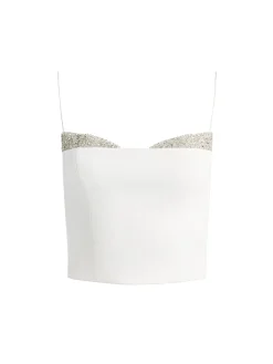 Alice and Olivia HALLIE EMBELLISHED PEEKABOO TOP
