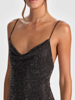 Alice and Olivia HARMONY EMBELLISHED SLIP DRESS