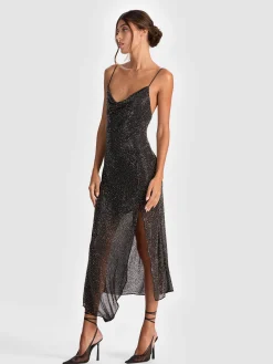 Alice and Olivia HARMONY EMBELLISHED SLIP DRESS