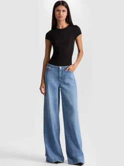 Alice and Olivia HOTTIE SHORT SLEEVE BODYSUIT