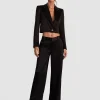 Alice and Olivia INES CROPPED BOXY BLAZER