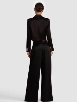 Alice and Olivia INES CROPPED BOXY BLAZER