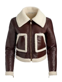 Alice and Olivia ISAIAH FAUX SHEARLING JACKET