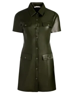 Alice and Olivia JAMIE VEGAN MINI DRESS