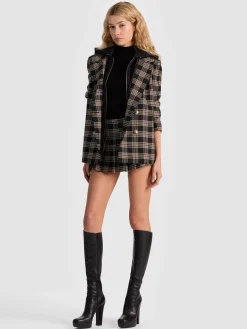 Alice and Olivia JORDAN BLAZER WITH REMOVABLE HOODIE