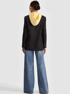 Alice and Olivia JORDAN BLAZER WITH REMOVABLE HOODIE