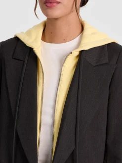Alice and Olivia JORDAN BLAZER WITH REMOVABLE HOODIE
