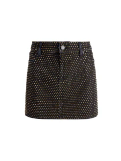 Alice and Olivia JOSS EMBELLISHED DENIM SKIRT