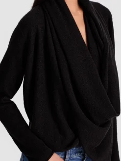 Alice and Olivia JULES CASHMERE DRAPED PULLOVER