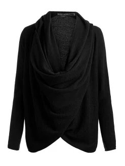 Alice and Olivia JULES CASHMERE DRAPED PULLOVER