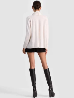 Alice and Olivia JULES CASHMERE DRAPED PULLOVER