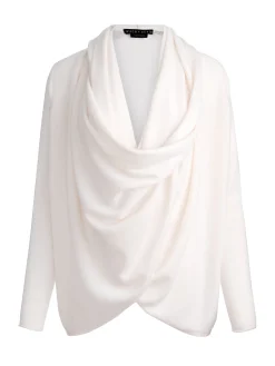 Alice and Olivia JULES CASHMERE DRAPED PULLOVER