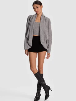 Alice and Olivia JULES CASHMERE DRAPED PULLOVER