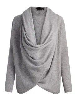Alice and Olivia JULES CASHMERE DRAPED PULLOVER