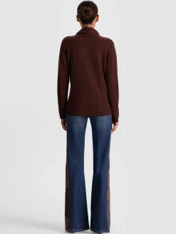 Alice and Olivia JULES CASHMERE DRAPED PULLOVER