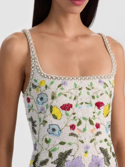 Alice and Olivia JULIA EMBELLISHED MINI GOWN