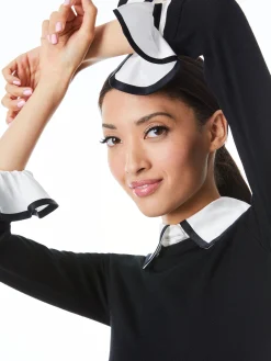 Alice and Olivia JUSTINA COLLARED SWEATER