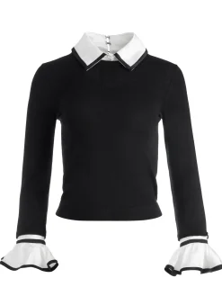 Alice and Olivia JUSTINA COLLARED SWEATER