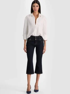 Alice and Olivia KAI LOW RISE CAPRI JEAN