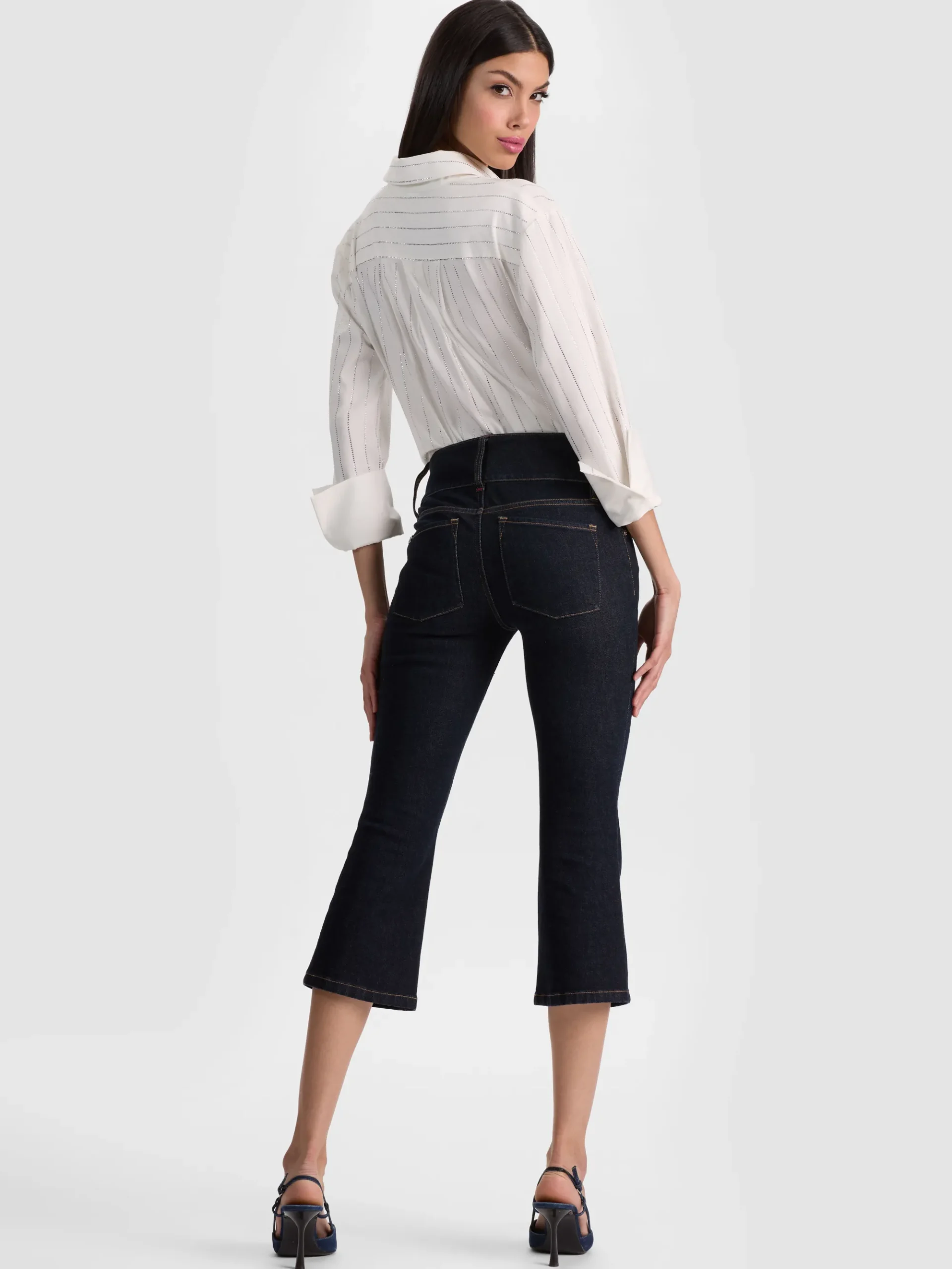 Alice and Olivia KAI LOW RISE CAPRI JEAN