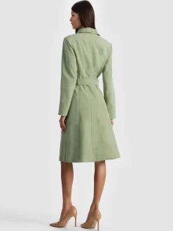 Alice and Olivia KARLEY SUEDE WRAP COAT