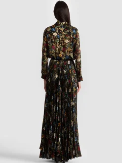 Alice and Olivia KATZ PLEATED MAXI SKIRT