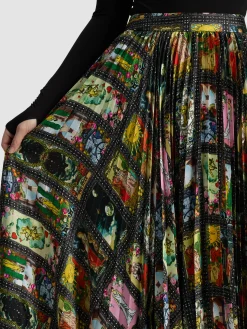 Alice and Olivia KATZ PLEATED MAXI SKIRT