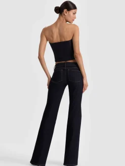 Alice and Olivia KELCEY STRAPLESS DENIM VEST