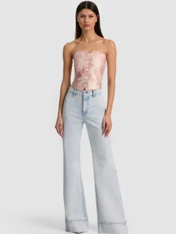 Alice and Olivia KELCEY STRAPLESS VEST